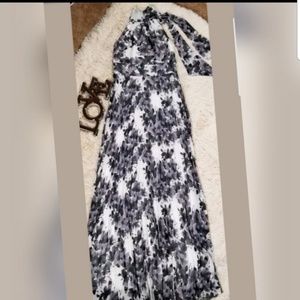 Eliza J Maxi Pleated Floral Chiffon Dress Size 4